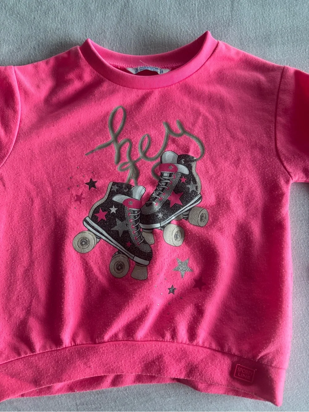 Mayoral Girls Size 3 Pink Roller Skate Graphic Sweater Sweatshirt